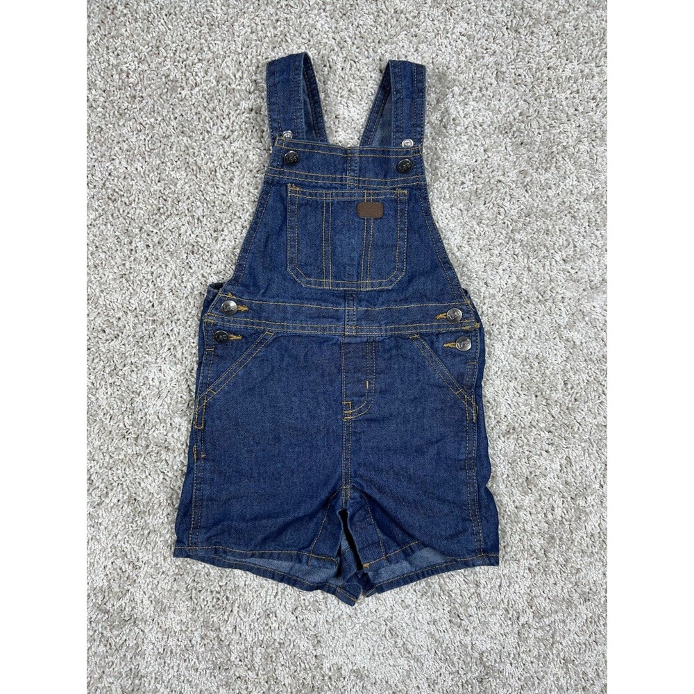 Lee Toddler 2T Denim Shortalls Overalls Blue Jean Bib Shorts Unisex